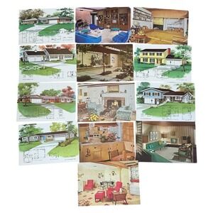Better Homes &‎ Gardens 1965 1966 Calendar Pages Mid Century Home Design Art Set